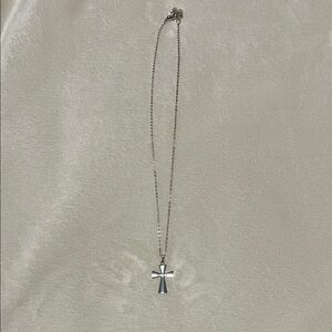 Silver Cross Pendant Necklace